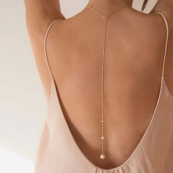 Anthropologie Jewelry - Anthropologie Pearl Back Drop Necklace